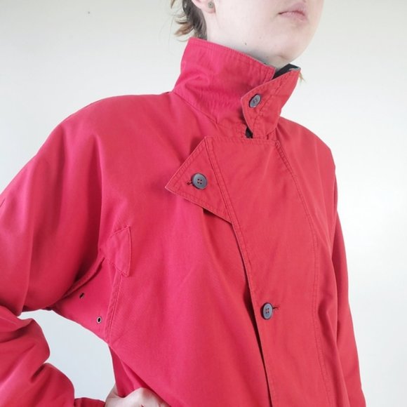 Vintage red contrast lined light jacket - Picture 3 of 10